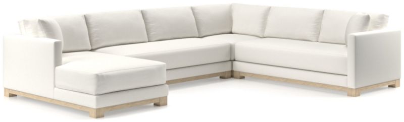 Gather Wood Base Bench 4-Piece U-Shaped Sectional Sofa - image 0 of 9