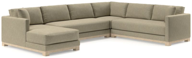 Gather Wood Base Bench 4-Piece U-Shaped Sectional Sofa - image 0 of 9