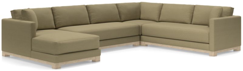 Gather Wood Base Bench 4-Piece U-Shaped Sectional Sofa - image 0 of 9