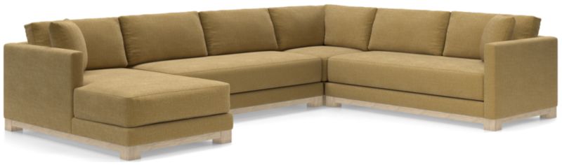 Gather Wood Base Bench 4-Piece U-Shaped Sectional Sofa - image 0 of 9