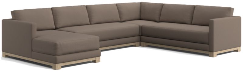 Gather Wood Base Bench 4-Piece U-Shaped Sectional Sofa - image 0 of 14