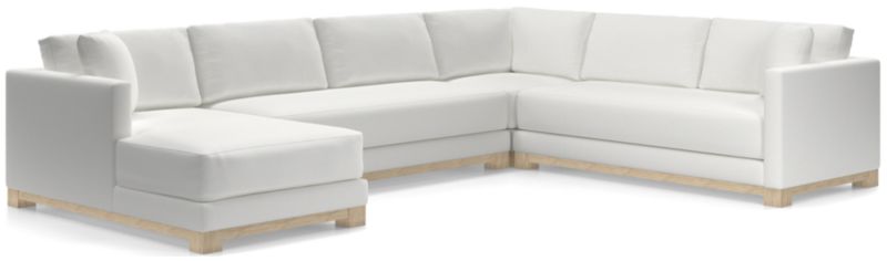 Gather Wood Base Bench 4-Piece U-Shaped Sectional Sofa - image 0 of 9