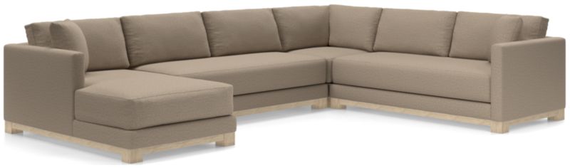 Gather Wood Base Bench 4-Piece U-Shaped Sectional Sofa - image 0 of 9