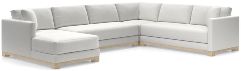 Gather Wood Base Bench 4-Piece U-Shaped Sectional Sofa - image 0 of 9