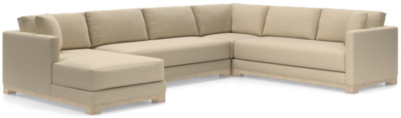 Gather Wood Base Bench 4-Piece U-Shaped Sectional Sofa - image 0 of 9