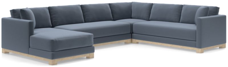 Gather Wood Base Bench 4-Piece U-Shaped Sectional Sofa - image 0 of 9