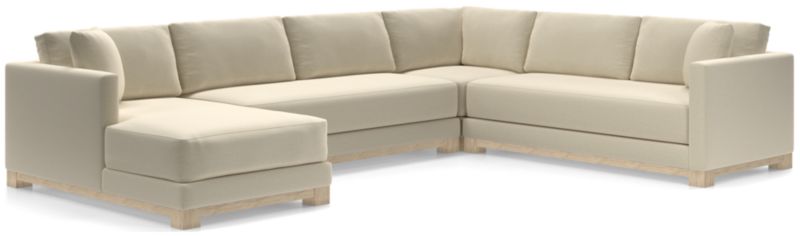 Gather Wood Base Bench 4-Piece U-Shaped Sectional Sofa - image 0 of 9