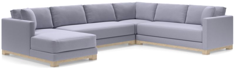 Gather Wood Base Bench 4-Piece U-Shaped Sectional Sofa - image 0 of 9