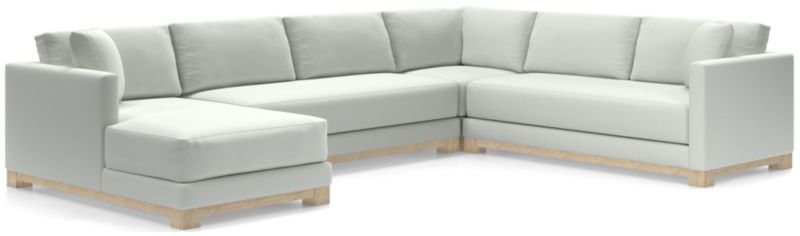 Gather Wood Base Bench 4-Piece U-Shaped Sectional Sofa - image 0 of 9