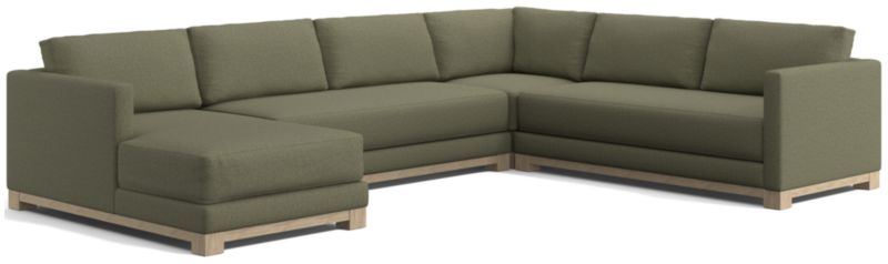 Gather Wood Base Bench 4-Piece U-Shaped Sectional Sofa - image 0 of 12