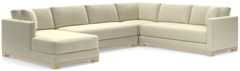 Gather Wood Base Bench 4-Piece U-Shaped Sectional Sofa - image 0 of 9