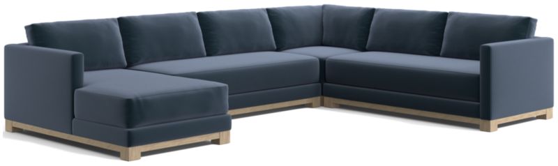 Gather Wood Base Bench 4-Piece U-Shaped Sectional Sofa - image 0 of 12