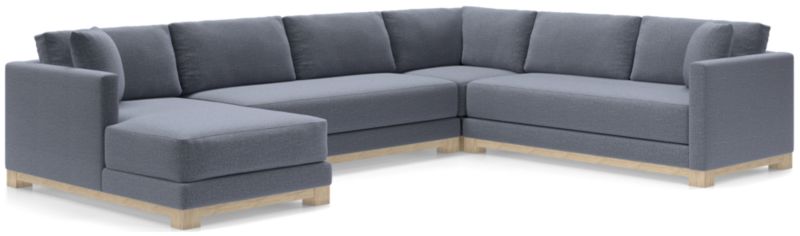 Gather Wood Base Bench 4-Piece U-Shaped Sectional Sofa - image 0 of 9