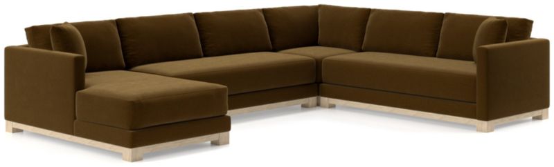 Gather Wood Base Bench 4-Piece U-Shaped Sectional Sofa - image 0 of 9