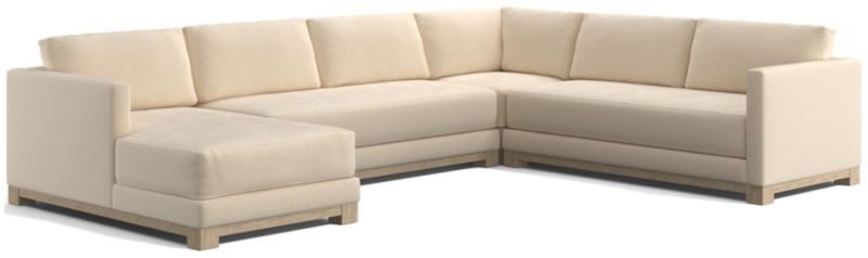 Gather Wood Base Bench 4-Piece U-Shaped Sectional Sofa - image 0 of 14