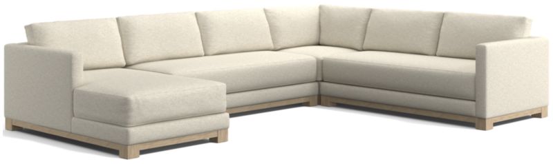 Gather Wood Base Bench 4-Piece U-Shaped Sectional Sofa - image 0 of 12