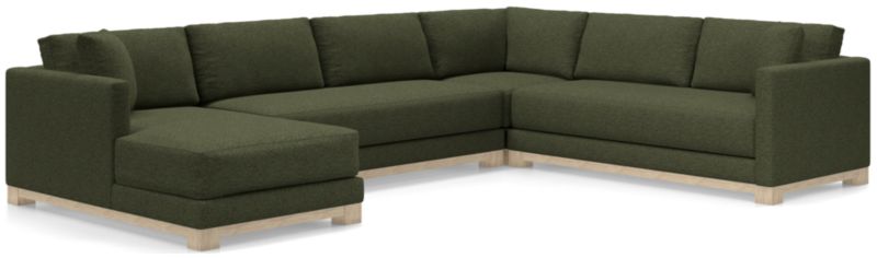 Gather Wood Base Bench 4-Piece U-Shaped Sectional Sofa - image 0 of 9