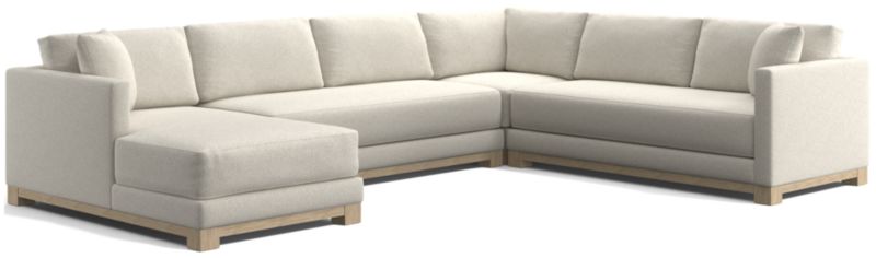 Gather Wood Base Bench 4-Piece U-Shaped Sectional Sofa - image 0 of 9