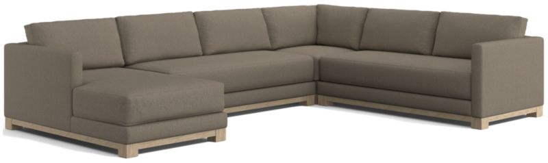 Gather Wood Base Bench 4-Piece U-Shaped Sectional Sofa - image 0 of 12