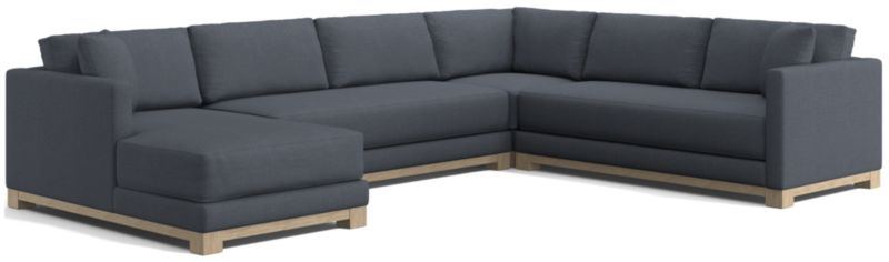 Gather Wood Base Bench 4-Piece U-Shaped Sectional Sofa - image 0 of 9