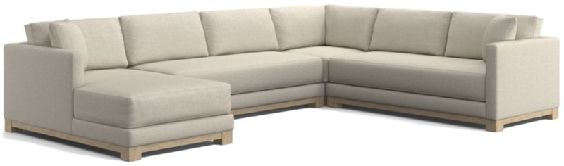 Gather Wood Base Bench 4-Piece U-Shaped Sectional Sofa - image 0 of 9