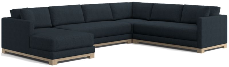 Gather Wood Base Bench 4-Piece U-Shaped Sectional Sofa - image 0 of 9