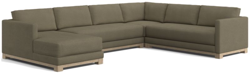 Gather Wood Base Bench 4-Piece U-Shaped Sectional Sofa - image 0 of 12