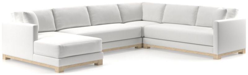 Gather Wood Base Bench 4-Piece U-Shaped Sectional Sofa - image 0 of 9