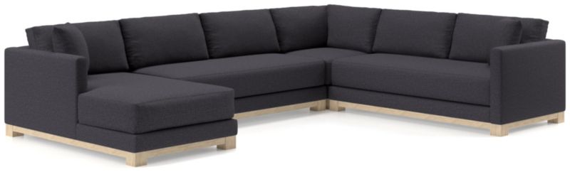 Gather Wood Base Bench 4-Piece U-Shaped Sectional Sofa - image 0 of 9