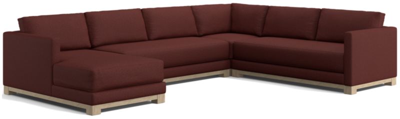 Gather Wood Base Bench 4-Piece U-Shaped Sectional Sofa - image 0 of 14