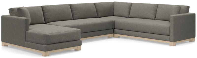 Gather Wood Base Bench 4-Piece U-Shaped Sectional Sofa - image 0 of 9