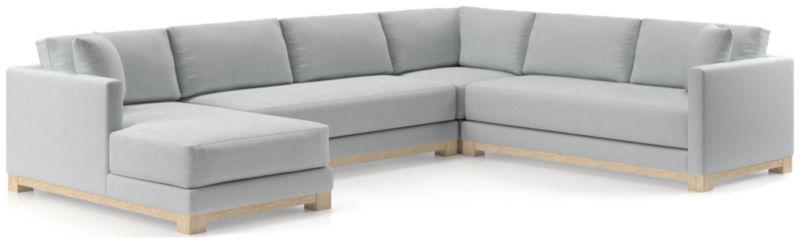 Gather Wood Base Bench 4-Piece U-Shaped Sectional Sofa - image 0 of 9