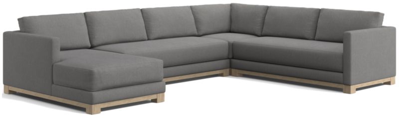 Gather Wood Base Bench 4-Piece U-Shaped Sectional Sofa - image 0 of 14