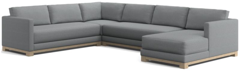 Gather Wood Base Bench 4-Piece U-Shaped Sectional Sofa - image 0 of 14