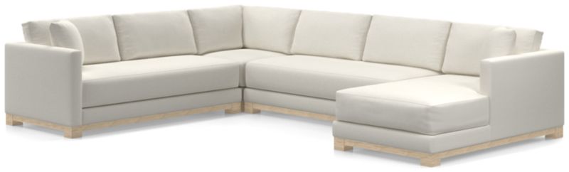 Gather Wood Base Bench 4-Piece U-Shaped Sectional Sofa - image 0 of 11