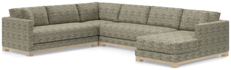 Gather Wood Base Bench 4-Piece U-Shaped Sectional Sofa - image 0 of 11