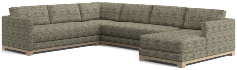 Gather Wood Base Bench 4-Piece U-Shaped Sectional Sofa - image 0 of 14