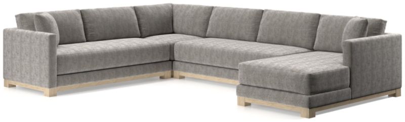 Gather Wood Base Bench 4-Piece U-Shaped Sectional Sofa - image 0 of 11