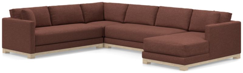 Gather Wood Base Bench 4-Piece U-Shaped Sectional Sofa - image 0 of 11