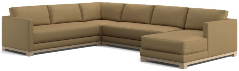 Gather Wood Base Bench 4-Piece U-Shaped Sectional Sofa - image 0 of 14