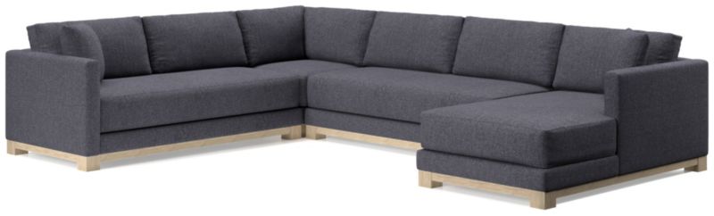 Gather Wood Base Bench 4-Piece U-Shaped Sectional Sofa - image 0 of 11