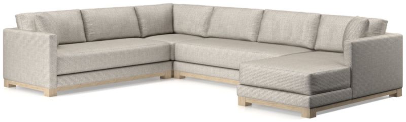 Gather Wood Base Bench 4-Piece U-Shaped Sectional Sofa - image 0 of 11