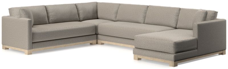 Gather Wood Base Bench 4-Piece U-Shaped Sectional Sofa - image 0 of 11