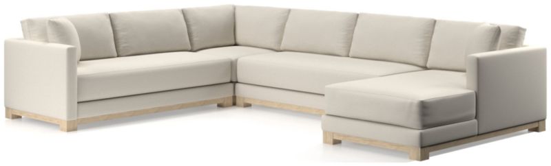 Gather Wood Base Bench 4-Piece U-Shaped Sectional Sofa - image 0 of 11