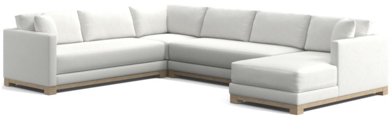 Gather Wood Base Bench 4-Piece U-Shaped Sectional Sofa - image 0 of 11