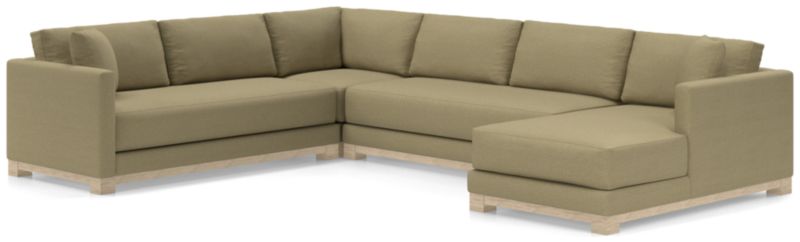 Gather Wood Base Bench 4-Piece U-Shaped Sectional Sofa - image 0 of 11