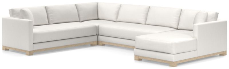 Gather Wood Base Bench 4-Piece U-Shaped Sectional Sofa - image 0 of 11