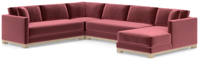 Gather Wood Base Bench 4-Piece U-Shaped Sectional Sofa - image 0 of 11