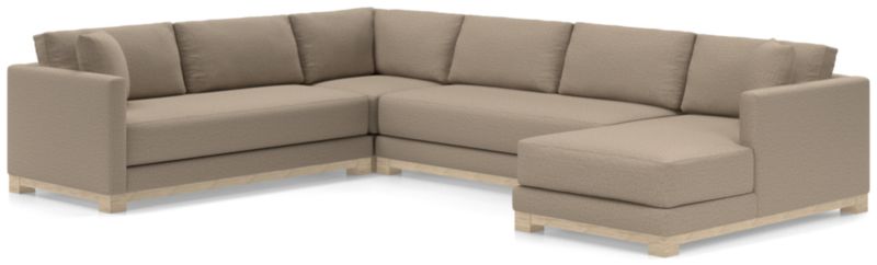 Gather Wood Base Bench 4-Piece U-Shaped Sectional Sofa - image 0 of 11