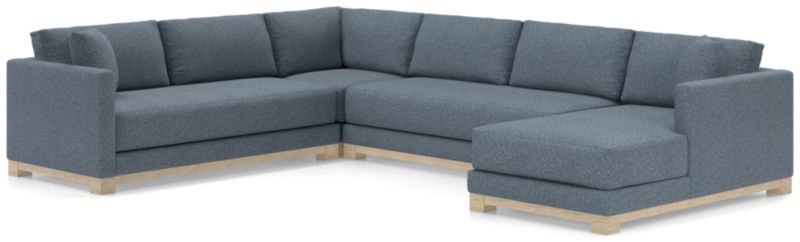 Gather Wood Base Bench 4-Piece U-Shaped Sectional Sofa - image 0 of 11